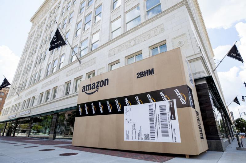 Cities across the country are trying to land Amazon's second headquarters. In Birmingham, Ala., giant Amazon boxes were constructed and placed around the city. Cities across the country are trying to land Amazon's second headquarters. In Birmingham, Ala., giant Amazon boxes were constructed and placed around the city.