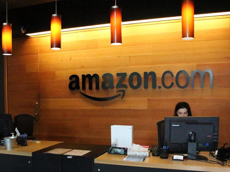 Nikol Szymul staffs a reception desk at Amazon offices in downtown Seattle. Online retail powerhouse Amazon is searching for a second headquarters location, which an official from Toronto has called "the Olympics of the corporate world." Nikol Szymul staffs a reception desk at Amazon offices in downtown Seattle. Online retail powerhouse Amazon is searching for a second headquarters location, which an official from Toronto has called "the Olympics of the corporate world."