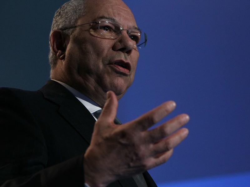 Colin Powell, a former secretary of state and chairman of the Joint Chiefs, has died at age 84. Above, Powell speaks at eBay headquarters in California in 2010. Colin Powell, a former secretary of state and chairman of the Joint Chiefs, has died at age 84. Above, Powell speaks at eBay headquarters in California in 2010.