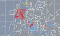 A Eurocontrol map showing the air traffic situation over Europe on Friday. A Eurocontrol map showing the air traffic situation over Europe on Friday.