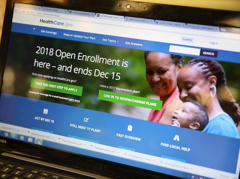 The homepage of the Affordable Care Act exchange on Nov. 1, 2017 in Miami. The open enrollment period to sign up for a health plan on HealthCare.gov runs through Dec. 15; several states with their own health care exchanges have later deadlines. The homepage of the Affordable Care Act exchange on Nov. 1, 2017 in Miami. The open enrollment period to sign up for a health plan on HealthCare.gov runs through Dec. 15; several states with their own health care exchanges have later deadlines.