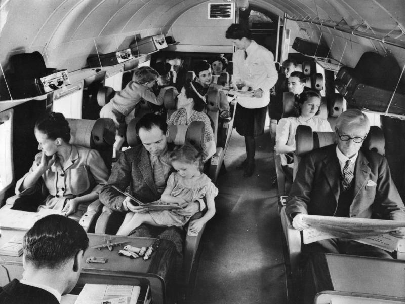 Airplane passengers fly on a British plane in 1960. Travelers can often exhibit bizarre behaviors as a result of the conditions within the airplane cabin. Airplane passengers fly on a British plane in 1960. Travelers can often exhibit bizarre behaviors as a result of the conditions within the airplane cabin.