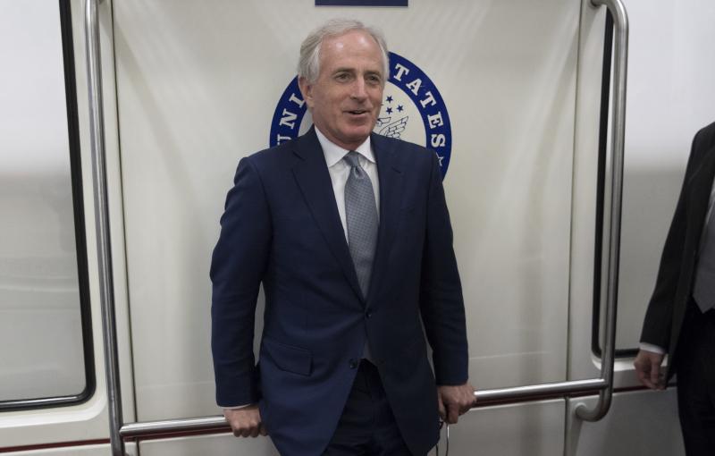 Sen. Bob Corker, R-Tenn., on the Senate subway in November. He announced his retirement last fall, but there's speculation that he may be rethinking that plan. Sen. Bob Corker, R-Tenn., on the Senate subway in November. He announced his retirement last fall, but there's speculation that he may be rethinking that plan.