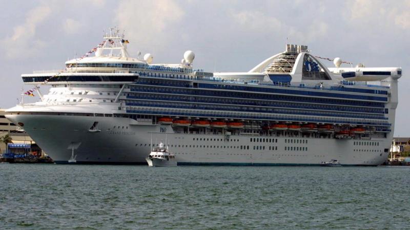 At least 100 people aboard the Grand Princess cruise ship will be tested for the coronavirus that causes COVID-19 after a former passenger died from the disease this week. The ship is seen here in a photo from 2001. At least 100 people aboard the Grand Princess cruise ship will be tested for the coronavirus that causes COVID-19 after a former passenger died from the disease this week. The ship is seen here in a photo from 2001.