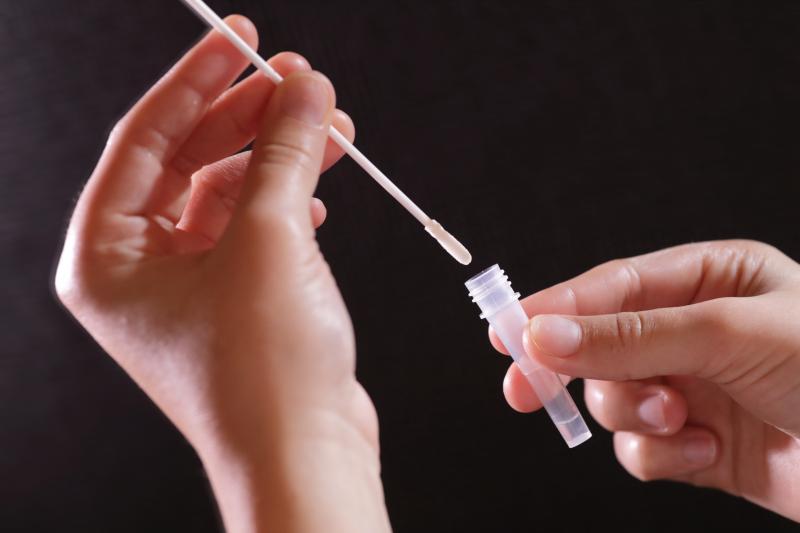 Using a COVID self-test. Using a COVID self-test.