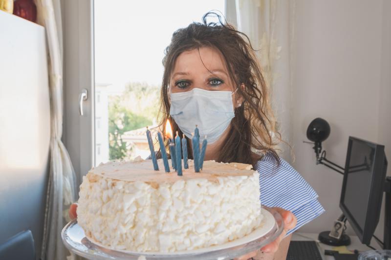 Birthday spoiler alert: If you want your mask to be a barrier to coronavirus transmission, you should not be able to blow out candles while wearing it. Birthday spoiler alert: If you want your mask to be a barrier to coronavirus transmission, you should not be able to blow out candles while wearing it.