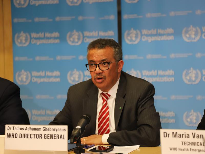 World Health Organization Director-General Tedros Adhanom Ghebreyesus at a news conference in March. World Health Organization Director-General Tedros Adhanom Ghebreyesus at a news conference in March.