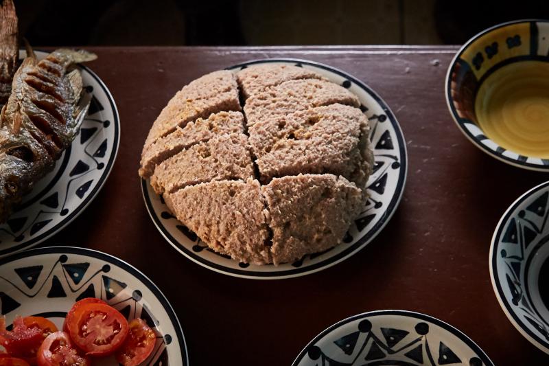 Ugali, a staple starch in many parts of Africa, is filling but lacking in micronutrients. Ugali, a staple starch in many parts of Africa, is filling but lacking in micronutrients.