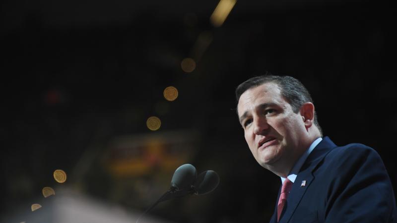 Sen. Ted Cruz speaks onstage at the Republican National Convention in Cleveland on Wednesday night. Sen. Ted Cruz speaks onstage at the Republican National Convention in Cleveland on Wednesday night.