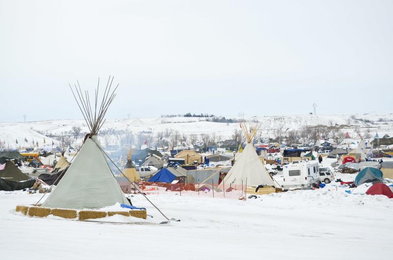 Several hundred protesters remain camped on the North Dakota prairie in opposition to the Dakota Access Pipeline. They have erected shelters from Army tents to teepees to wooden structures to stay warm this winter. Several hundred protesters remain camped on the North Dakota prairie in opposition to the Dakota Access Pipeline. They have erected shelters from Army tents to teepees to wooden structures to stay warm this winter.