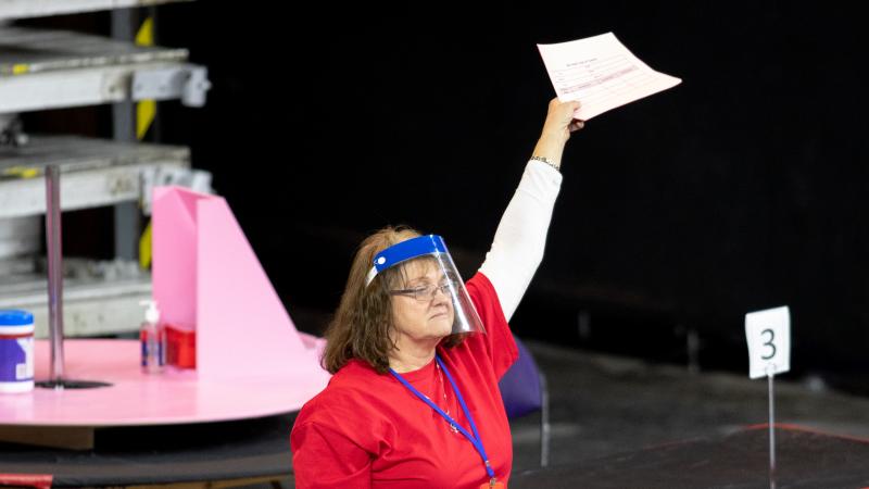 A contractor works to recount ballots from the 2020 general election in Phoenix on May 1. The Maricopa County, Ariz., ballot recount came after two election audits found no evidence of widespread fraud in Arizona. A contractor works to recount ballots from the 2020 general election in Phoenix on May 1. The Maricopa County, Ariz., ballot recount came after two election audits found no evidence of widespread fraud in Arizona.