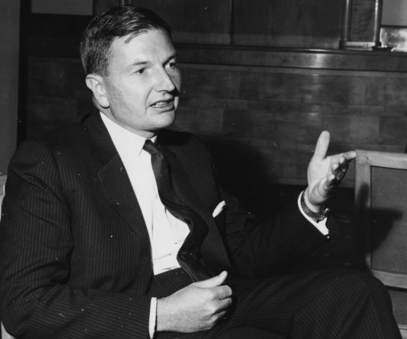 David Rockefeller, then chairman of Chase Manhattan Bank, speaks at the Chase Investment Forum in London in 1963. David Rockefeller, then chairman of Chase Manhattan Bank, speaks at the Chase Investment Forum in London in 1963.