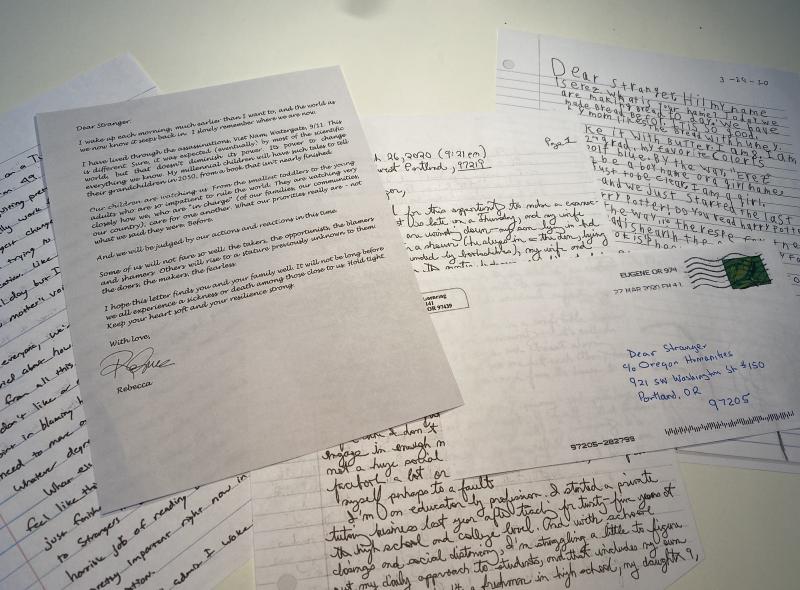 Letters submitted to the "Dear Stranger" project sponsored by Oregon Humanities. Letters submitted to the "Dear Stranger" project sponsored by Oregon Humanities.