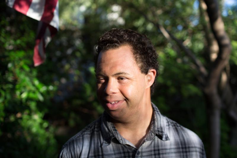 Justin McCowan poses for a portrait outside of his house in Santa Monica, Calif., on Aug. 14. Justin McCowan poses for a portrait outside of his house in Santa Monica, Calif., on Aug. 14.