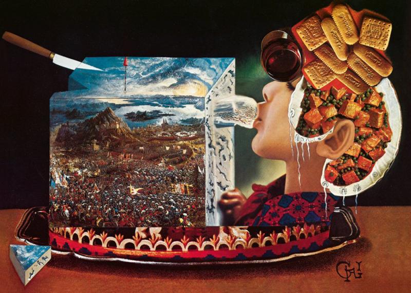 In 1973, Salvador Dali immortalized some of the surreal dinners he hosted in a cookbook called Les Diners de Gala, which he also illustrated. In 1973, Salvador Dali immortalized some of the surreal dinners he hosted in a cookbook called Les Diners de Gala, which he also illustrated.