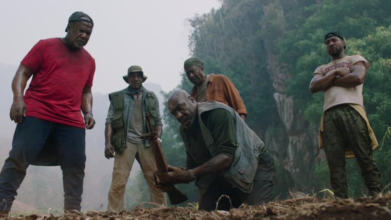 Delroy Lindo (center) stars in Da 5 Bloods as Paul, a Vietnam veteran whose conservative politics are driven by a sense of betrayal Delroy Lindo (center) stars in Da 5 Bloods as Paul, a Vietnam veteran whose conservative politics are driven by a sense of betrayal