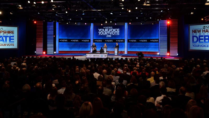 Democratic Presidential candidates (left-right) Bernie Sanders, Hillary Clinton and Martin O'Malley on stage at St. Anselm College in Manchester, N.H. Saturday. Democratic Presidential candidates (left-right) Bernie Sanders, Hillary Clinton and Martin O'Malley on stage at St. Anselm College in Manchester, N.H. Saturday.