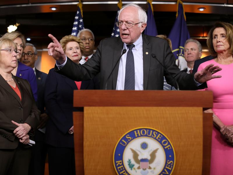 Sen. Bernie Sanders (I-VT) told NPR, "The goal is to rally the American people against a disastrous Republican proposal." Sen. Bernie Sanders (I-VT) told NPR, "The goal is to rally the American people against a disastrous Republican proposal."