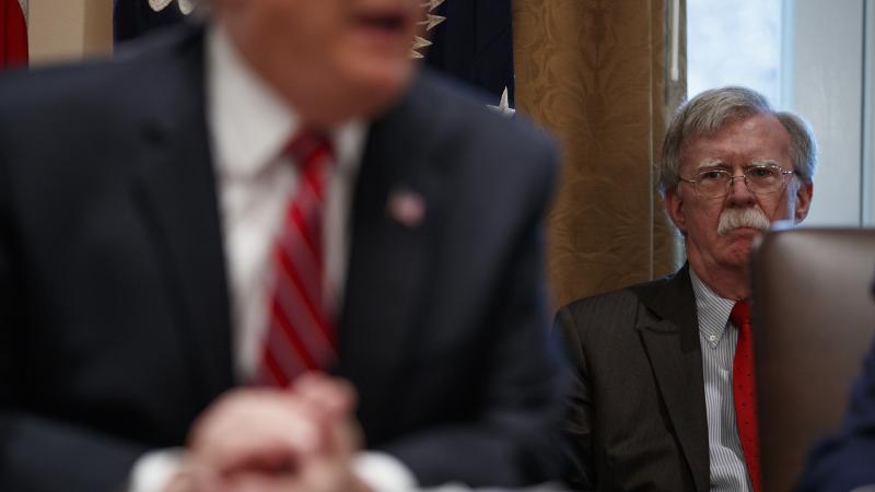 John Bolton, then the national security adviser, listens as President Trump speaks during a Cabinet meeting in February. Bolton's opposition to a pressure campaign to get Ukraine to investigate conspiracy theories may pit him against his former boss. John Bolton, then the national security adviser, listens as President Trump speaks during a Cabinet meeting in February. Bolton's opposition to a pressure campaign to get Ukraine to investigate conspiracy theories may pit him against his former boss.