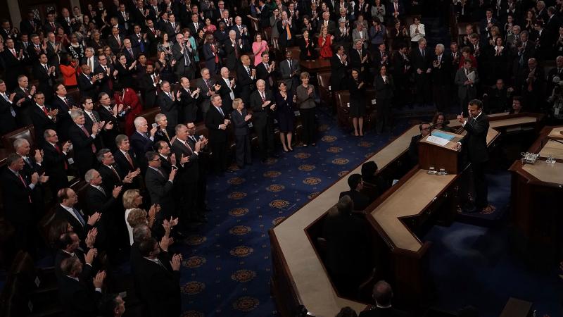 French President Emmanuel Macron gives a thumbs-up after he delivered an address to a joint meeting of Congress Wednesday at the U.S. Capitol. French President Emmanuel Macron gives a thumbs-up after he delivered an address to a joint meeting of Congress Wednesday at the U.S. Capitol.