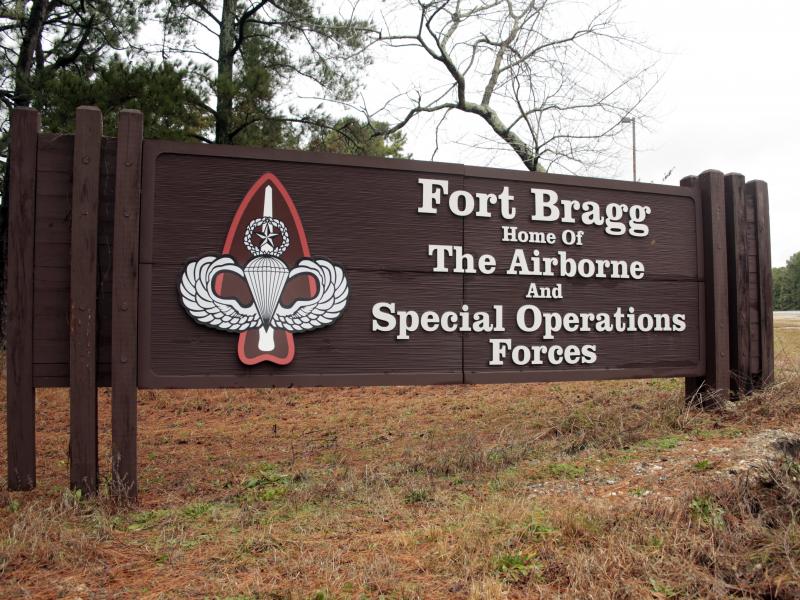 Fort Bragg in North Carolina is one of 10 bases that are named after Confederate military leaders. Fort Bragg in North Carolina is one of 10 bases that are named after Confederate military leaders.