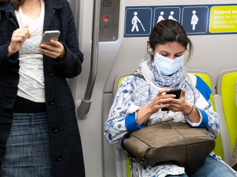 Health officials have identified what could be the first U.S. case of the novel coronavirus spreading within the general population. But a hospital says the diagnosis was delayed for days. Here, a passenger wears a face mask on a train in San Francisco on Health officials have identified what could be the first U.S. case of the novel coronavirus spreading within the general population. But a hospital says the diagnosis was delayed for days. Here, a passenger wears a face mask on a train in San Francisco on