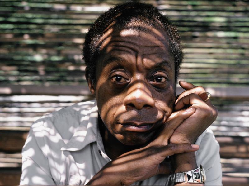 Writer James Baldwin at home in Saint Paul de Vence, South of France, in 1985. Writer James Baldwin at home in Saint Paul de Vence, South of France, in 1985.