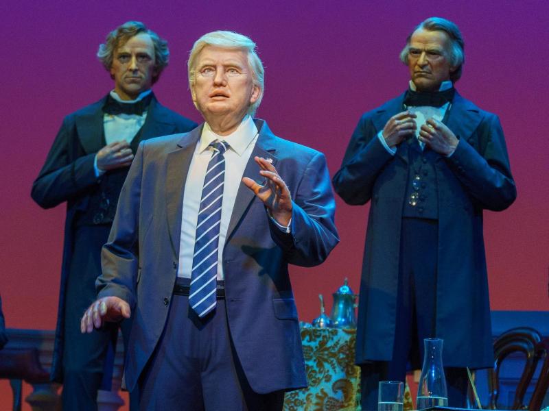 Walt Disney World unveiled its President Trump animatronic figure for the Hall of Presidents attraction. Walt Disney World unveiled its President Trump animatronic figure for the Hall of Presidents attraction.