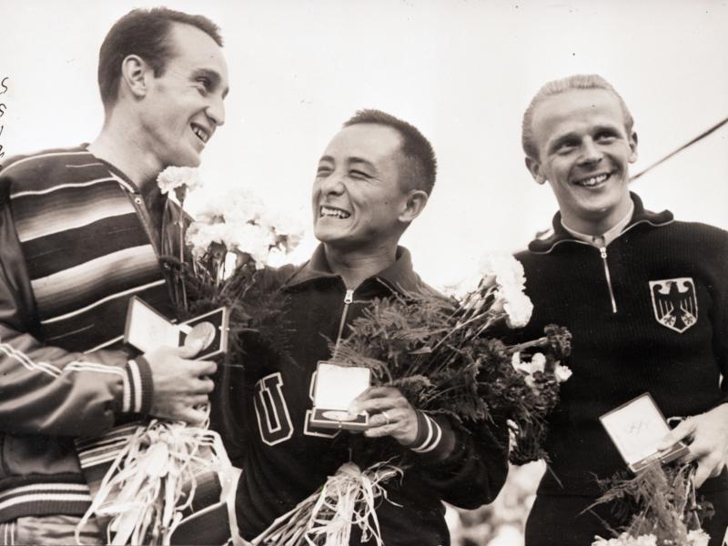 Diver Sammy Lee, the first American to win gold medals in platform diving in consecutive Olympic games, was also among the country's earliest "cultural ambassadors." Diver Sammy Lee, the first American to win gold medals in platform diving in consecutive Olympic games, was also among the country's earliest "cultural ambassadors."