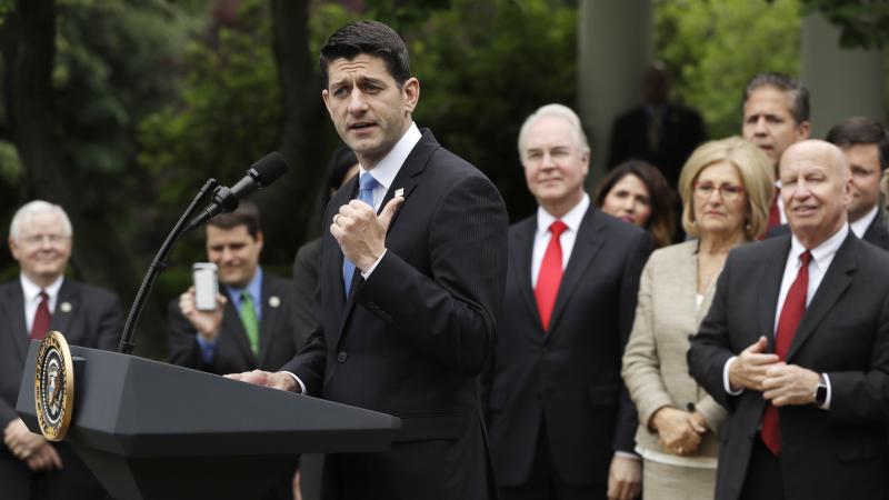 House Speaker Paul Ryan speaks in the Rose Garden at the White House on Thursday, May 4, 2017, after the House passed a Republican health care bill. House Speaker Paul Ryan speaks in the Rose Garden at the White House on Thursday, May 4, 2017, after the House passed a Republican health care bill.