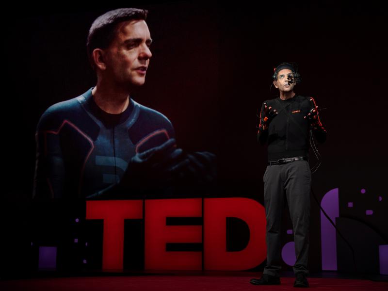 Doug Roble on the TED stage Doug Roble on the TED stage