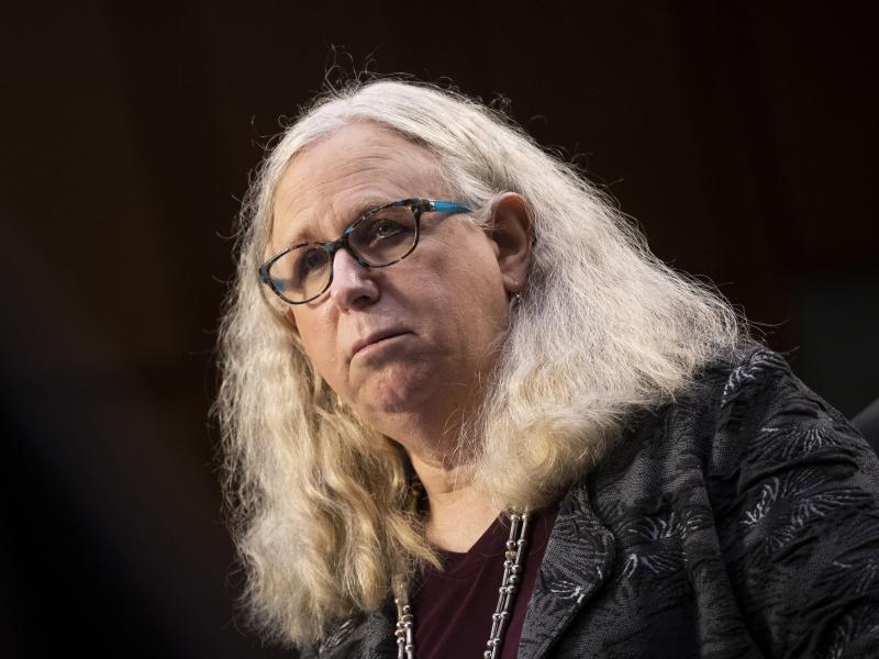 Dr. Rachel Levine testifies before the Senate Health, Education, Labor, and Pensions committee on Capitol Hill in Washington in February. Levine was appointed to lead the U.S. Public Health Service Commissioned Corps, becoming the nation's first openly tr Dr. Rachel Levine testifies before the Senate Health, Education, Labor, and Pensions committee on Capitol Hill in Washington in February. Levine was appointed to lead the U.S. Public Health Service Commissioned Corps, becoming the nation's first openly tr