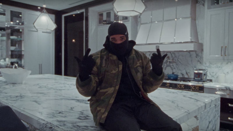 In his "Toosie Slide" video, a masked and gloved Drake social-distances in style. In his "Toosie Slide" video, a masked and gloved Drake social-distances in style.