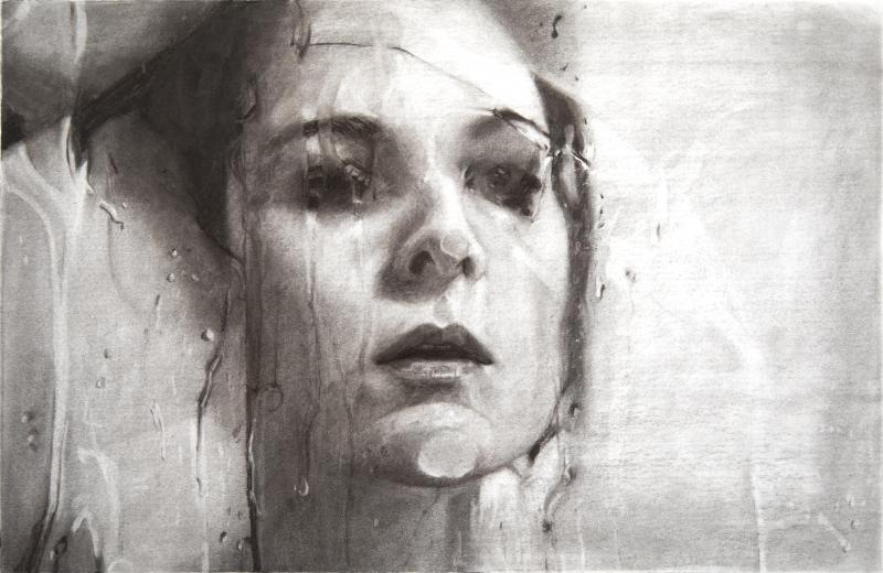 Alyssa Monks, Transfixed (drawing), 2020, vine charcoal on paper Alyssa Monks, Transfixed (drawing), 2020, vine charcoal on paper