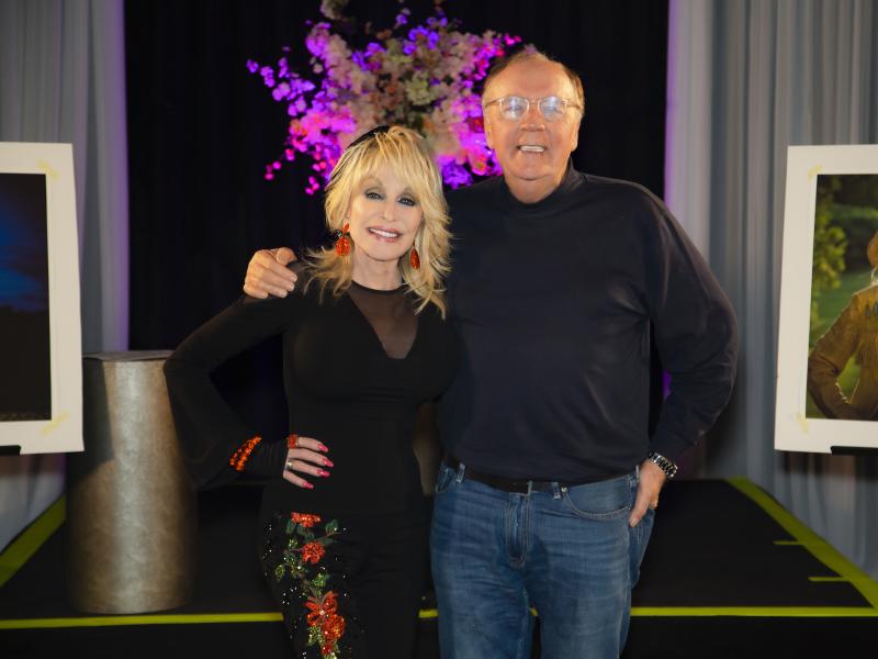 Dolly Parton and James Patterson pose for a picture in August 2021. Their new novel, Run, Rose, Run, is about an aspiring country singer in Nashville. Dolly Parton and James Patterson pose for a picture in August 2021. Their new novel, Run, Rose, Run, is about an aspiring country singer in Nashville.