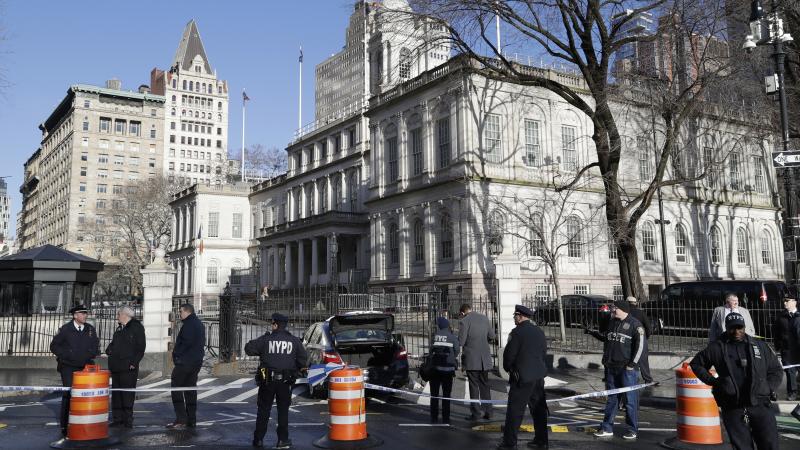 Police investigate a car stopped in front of a security gate this week outside City Hall in New York. Douglas Schifter, a longtime New York City livery driver, took his life in front of City Hall. Police investigate a car stopped in front of a security gate this week outside City Hall in New York. Douglas Schifter, a longtime New York City livery driver, took his life in front of City Hall.