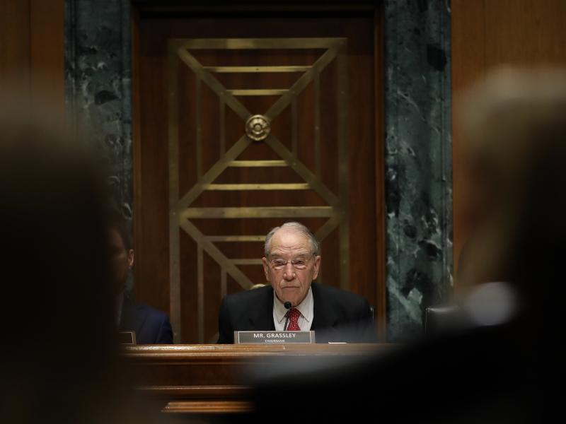 Sen. Chuck Grassley, R-Iowa, will lead the Senate Finance Committee's questioning Tuesday of executives from pharmacy benefit managers about drug costs. Sen. Chuck Grassley, R-Iowa, will lead the Senate Finance Committee's questioning Tuesday of executives from pharmacy benefit managers about drug costs.