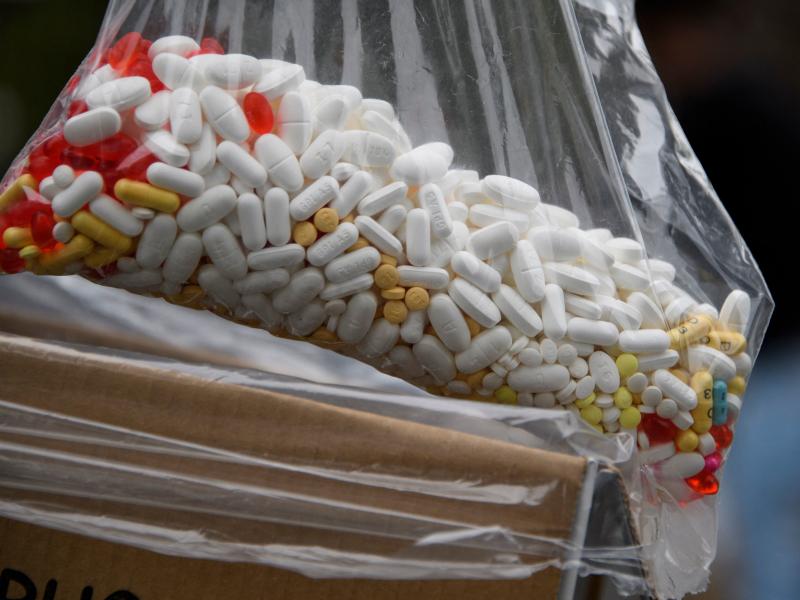 A bag of assorted pills and prescription drugs dropped off for disposal is displayed during the Drug Enforcement Administration's 20th National Prescription Drug Take Back Day earlier this year in Los Angeles. According to the Centers for Disease Control A bag of assorted pills and prescription drugs dropped off for disposal is displayed during the Drug Enforcement Administration's 20th National Prescription Drug Take Back Day earlier this year in Los Angeles. According to the Centers for Disease Control
