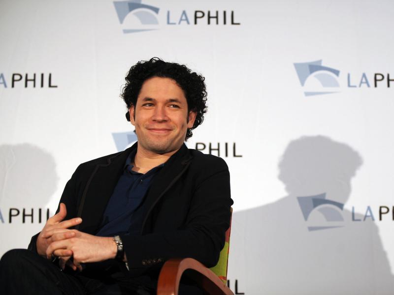 Gustavo Dudamel during a press conferece on Sept. 30, 2009 in LA, around the time he was named the music director of the LA Philharmonic. Gustavo Dudamel during a press conferece on Sept. 30, 2009 in LA, around the time he was named the music director of the LA Philharmonic.