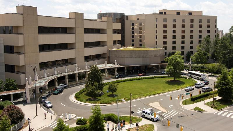 Duke University is paying the U.S. $112.5 million to resolve allegations that it violated the False Claims Act by submitting falsified research data to win or keep federal grants. Here, a photo shows the Duke University Hospital in Durham, N.C., in 2008, Duke University is paying the U.S. $112.5 million to resolve allegations that it violated the False Claims Act by submitting falsified research data to win or keep federal grants. Here, a photo shows the Duke University Hospital in Durham, N.C., in 2008,