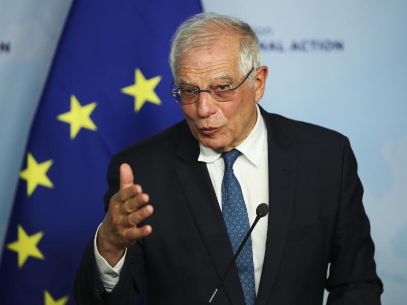 European Union foreign policy chief Josep Borrell, shown here during a news conference earlier this month, has expressed concerns about the Trump administration's proposal about how to end the Israeli-Palestinian conflict. European Union foreign policy chief Josep Borrell, shown here during a news conference earlier this month, has expressed concerns about the Trump administration's proposal about how to end the Israeli-Palestinian conflict.