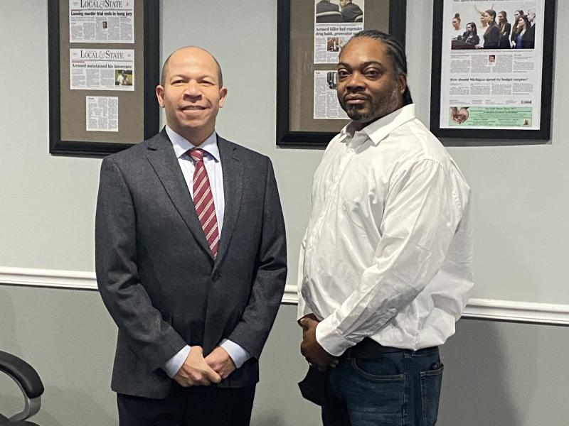 Herbert Alford, right, and his lawyer Jamie White, left, say Hertz "viciously disregarded" multiple court orders to produce a receipt that could have spared the 47-year-old nearly five years in prison. Herbert Alford, right, and his lawyer Jamie White, left, say Hertz "viciously disregarded" multiple court orders to produce a receipt that could have spared the 47-year-old nearly five years in prison.