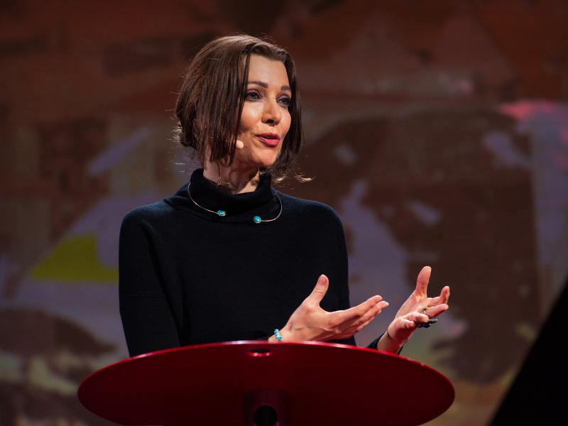 Elif Shafak on the TED Stage. Elif Shafak on the TED Stage.