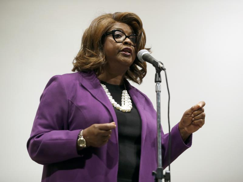 Councilwoman Ella Jones will become the first African American and first woman to serve as mayor of Ferguson. Here she's seen speaking at a mayoral forum in the city in 2017. Councilwoman Ella Jones will become the first African American and first woman to serve as mayor of Ferguson. Here she's seen speaking at a mayoral forum in the city in 2017.