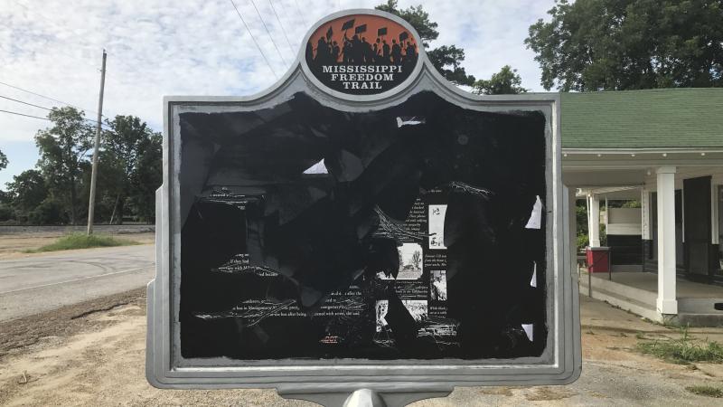 This marker in Money, Miss., remembering black teenager Emmett Till, who was kidnapped and killed in 1955, has been vandalized more than once, most recently this month. This marker in Money, Miss., remembering black teenager Emmett Till, who was kidnapped and killed in 1955, has been vandalized more than once, most recently this month.
