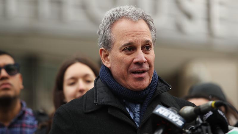 Then-New York Attorney General Eric Schneiderman speaks at a news conference on Jan. 30. Schneiderman resigned after multiple women accused him of physical abuse; a prosecutor announced Thursday that Schneiderman will not be facing criminal charges in con Then-New York Attorney General Eric Schneiderman speaks at a news conference on Jan. 30. Schneiderman resigned after multiple women accused him of physical abuse; a prosecutor announced Thursday that Schneiderman will not be facing criminal charges in con