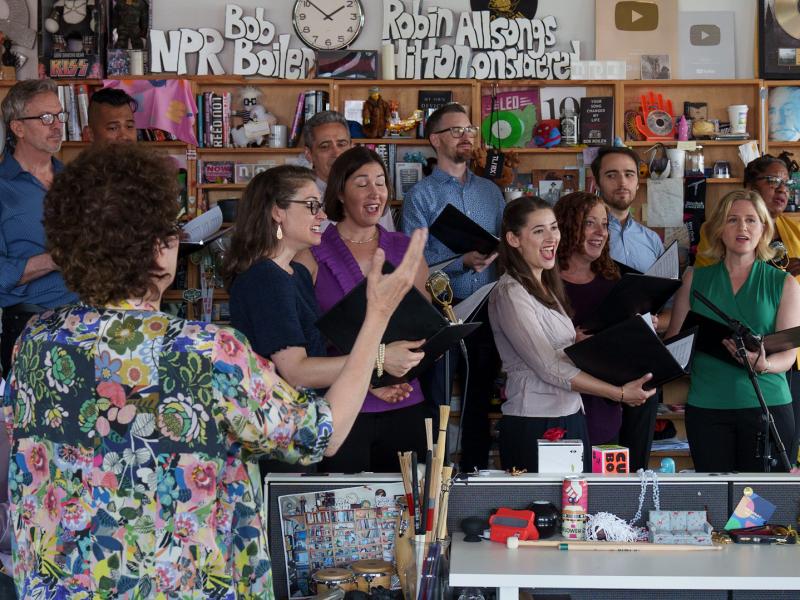Essential Voices USA performs a Tiny Desk concert. Essential Voices USA performs a Tiny Desk concert.