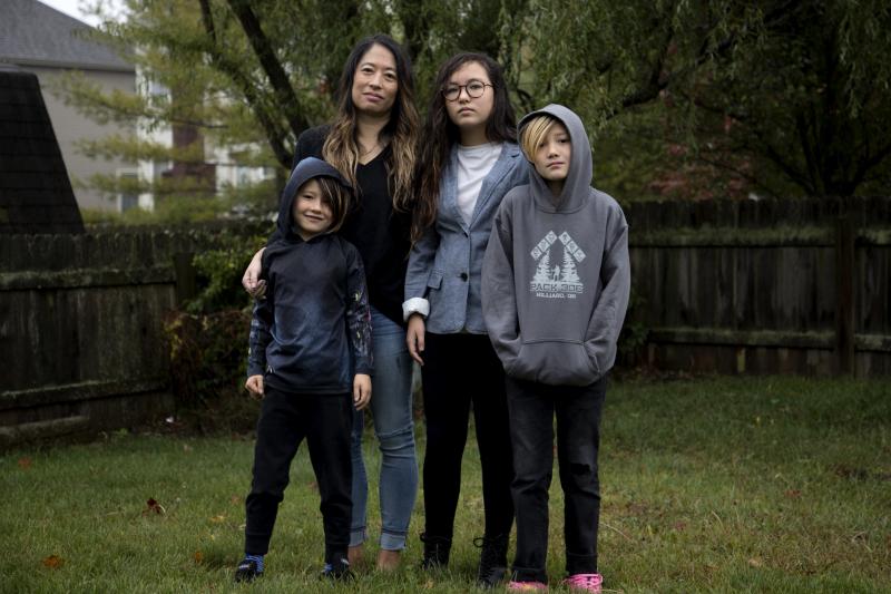 Joyce Chen and her children, Campbell, 7, Bryn, 12, and Emerson, 10. Joyce Chen and her children, Campbell, 7, Bryn, 12, and Emerson, 10.