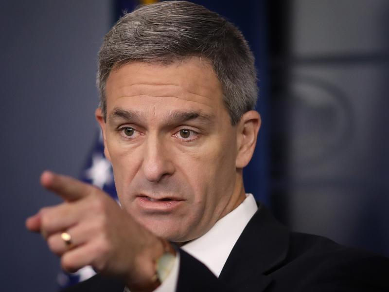 Acting Director of U.S. Citizenship and Immigration Services Ken Cuccinelli speaks about immigration policy at the White House on August 12, 2019 Win McNamee/Getty Images Acting Director of U.S. Citizenship and Immigration Services Ken Cuccinelli speaks about immigration policy at the White House on August 12, 2019 Win McNamee/Getty Images