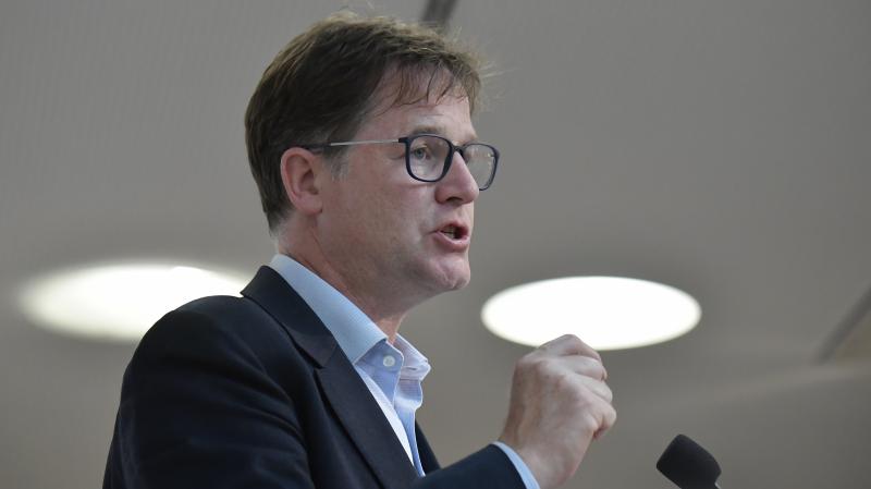 Facebook Vice President Nick Clegg, pictured in 2019, tells NPR there's "real appetite for people to find out more for themselves" when it comes to climate change and factual information. Facebook Vice President Nick Clegg, pictured in 2019, tells NPR there's "real appetite for people to find out more for themselves" when it comes to climate change and factual information.